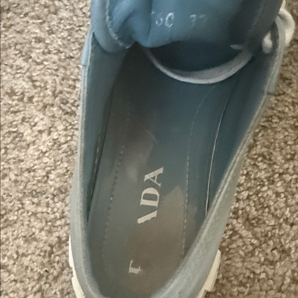 Prada light blue platform sneakers size 8 - Picture 10 of 12